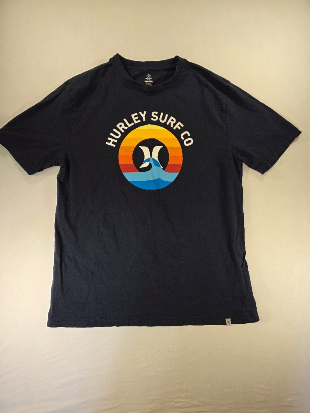 Hurley Surf Co T-Shirt Men's SizeMedium Blue Graphic Tee Short Sleeve